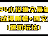 2024小说推文最新玩法，动漫剧情+图文标记(进阶玩法)【45670756】