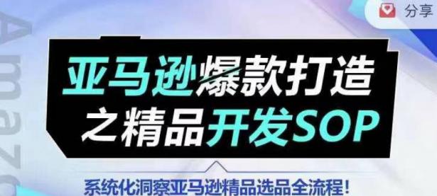 【训练营】亚马逊爆款打造之精品开发SOP，系统化洞察亚马逊精品选品全流程【45670753】