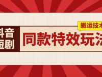 抖音短剧同款特效搬运技术，实测一天千元收益【45670746】