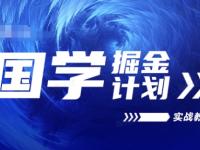 国学掘金计划2024实战教学视频教学，高复购项目长久项目【45670705】