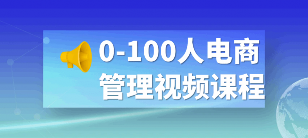 0-100人电商管理视频课程【45670071】